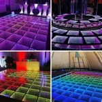 dance floor with led party lights