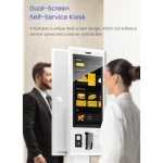 self-service kiosk with a dual screen