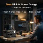 portable power generator connected with 9 devices