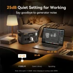 portable power generator with quier setting for working