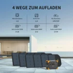 portable power generator connected with solar panels